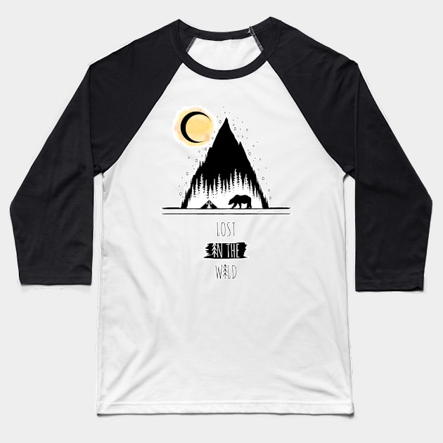 Lost In The WIld Baseball T-Shirt by Bongonation